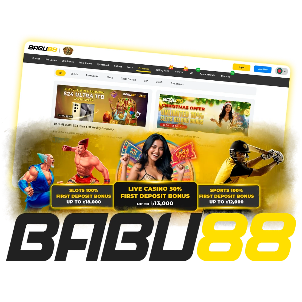 Join us and claim various Babu88 bonus offers for Bangladeshi users, including welcome rewards and referral promos.